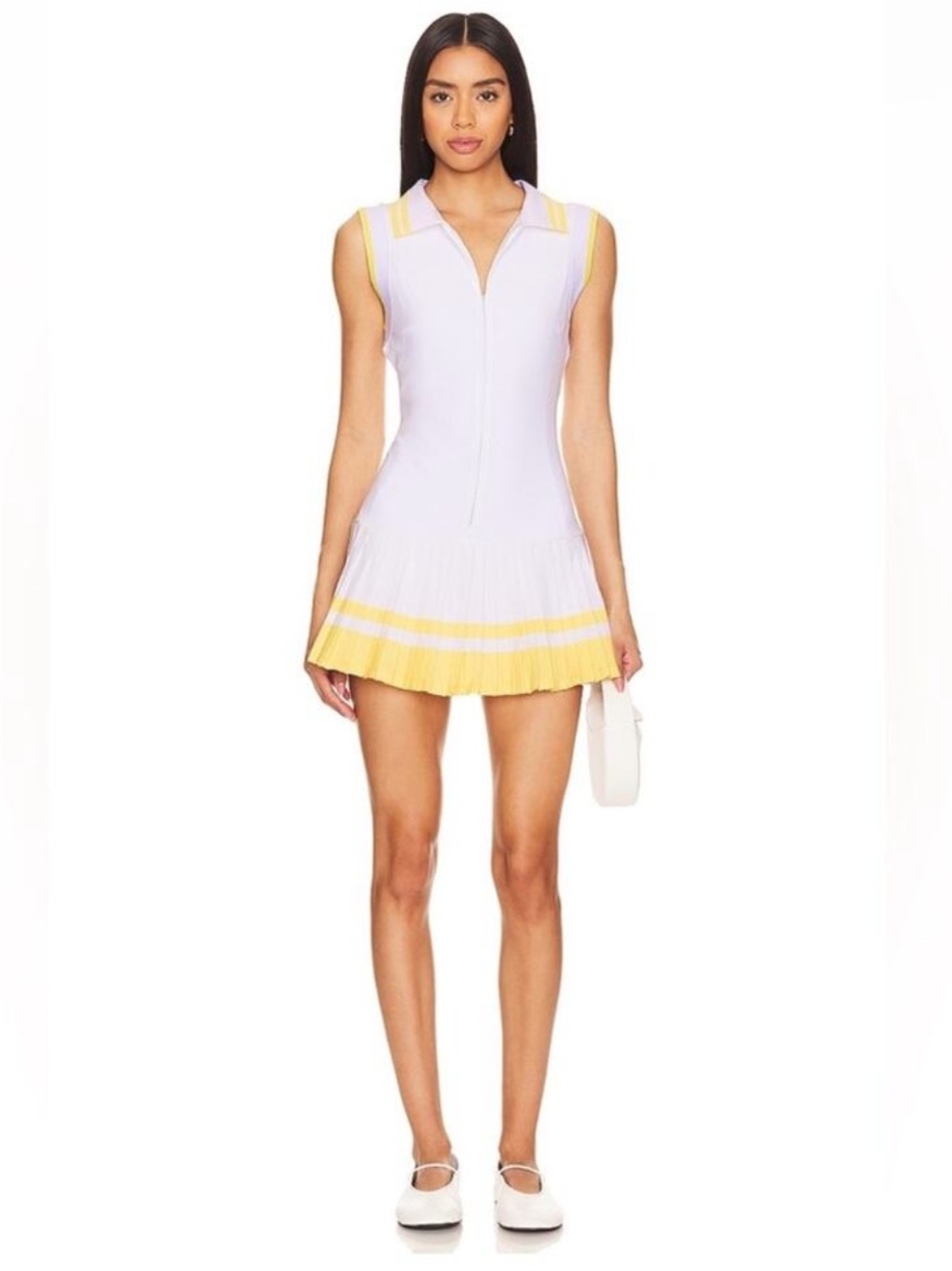 Beach Riot White/Yellow Mini Tennis Dress, Size XS, EUC